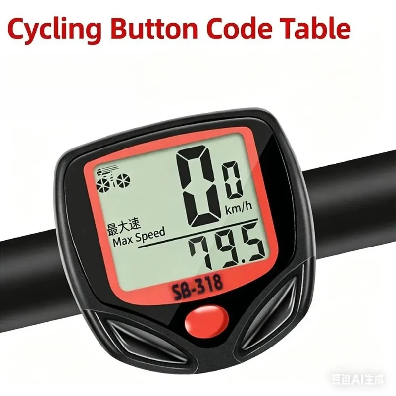 Bicycle Digital Computer Waterproof Large Screen Digital Bike Speedometer Odometer for Auto Riding Cycling Tracking Accessories