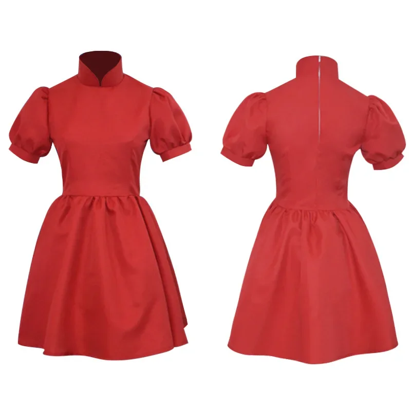 Set di costumi cosplay di film anime Ponyo Abito rosso per vestiti natalizi di Halloween per adulti e ragazzi