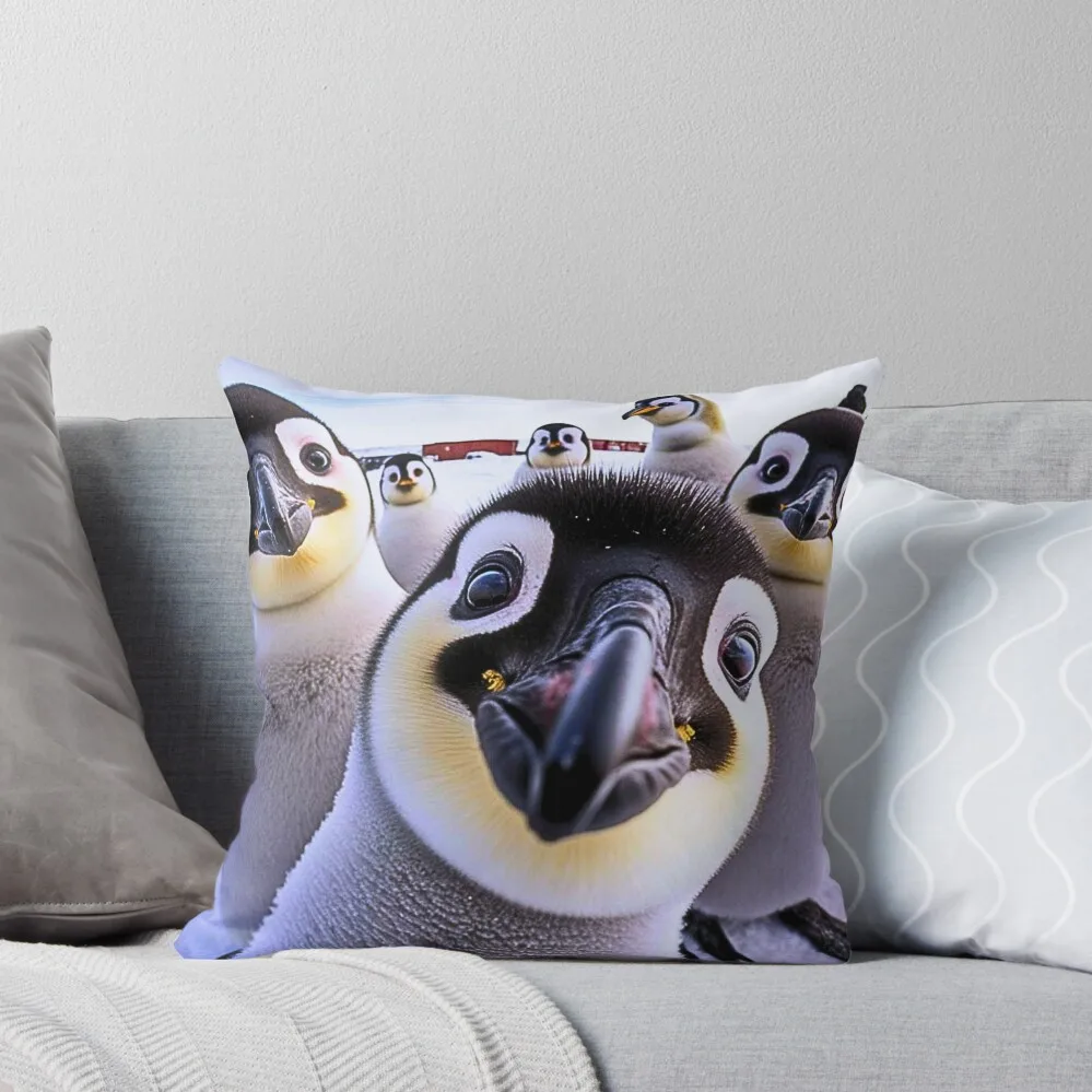 Cute Penguins of Madagascar, sofa cushion. Throw Pillow Christmas Covers For Cushions pillow