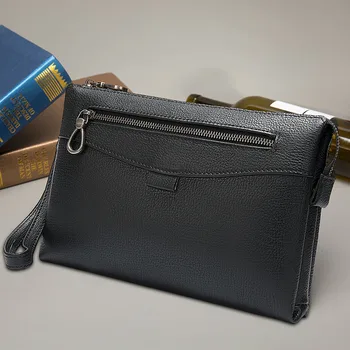 Erstklassige echte Leder Herren Clutch Brieftasche fit 7.9
