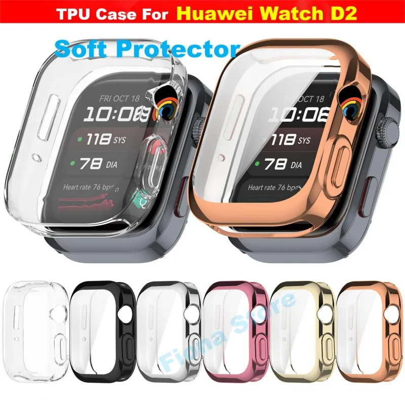 Plating Case For Huawei Watch D2 Smart Strap Soft  Screen Protector Frame Shell Bumper Protective Cover  D 2 Skin Accessories