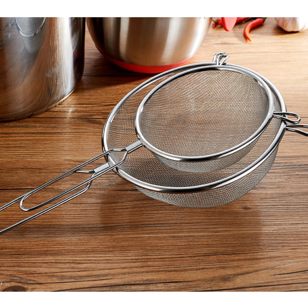 

Stainless Steel Food Serving Strainer Scoop Long Handle Slotted Ladle Colander 8 Inch for Heat Resistant