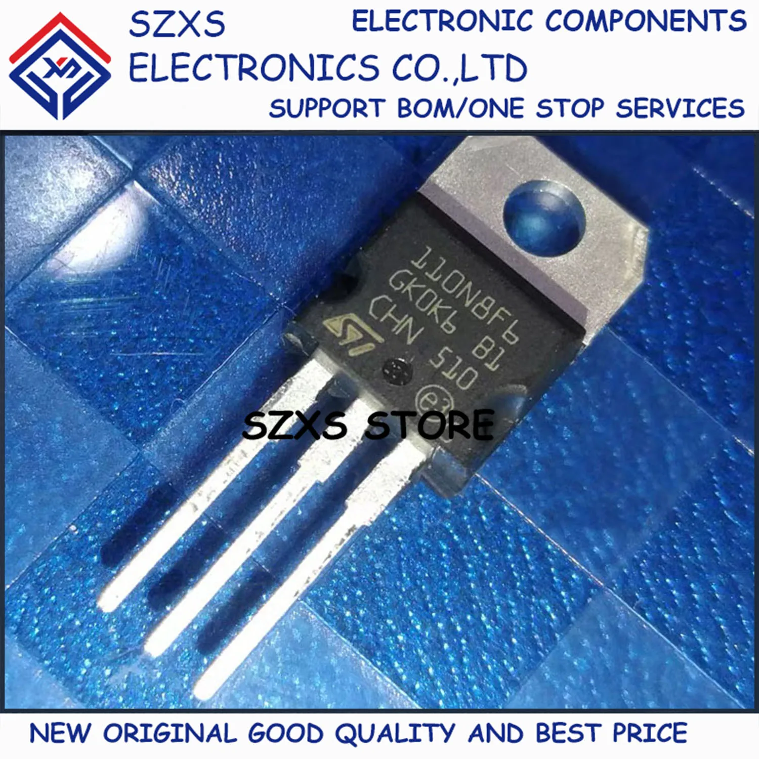 

New Original 10Pcs 110N8F6 STP110N8F6 TO-220 80V 110A MOSFET Field-Effect Transistor In Stock Electronic Components Good Quality