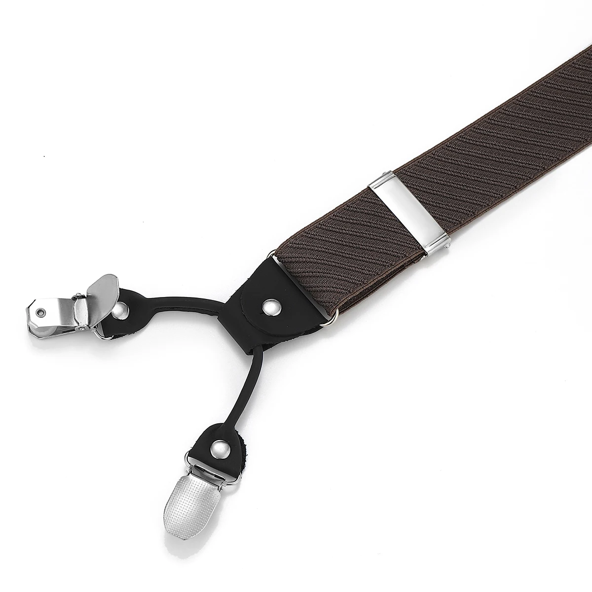 Британский ретро-стиль цвета хаки из саржи, мужской костюмный костюм с шестью зажимами, аксессуар для брюк, нескользящие подтяжки.