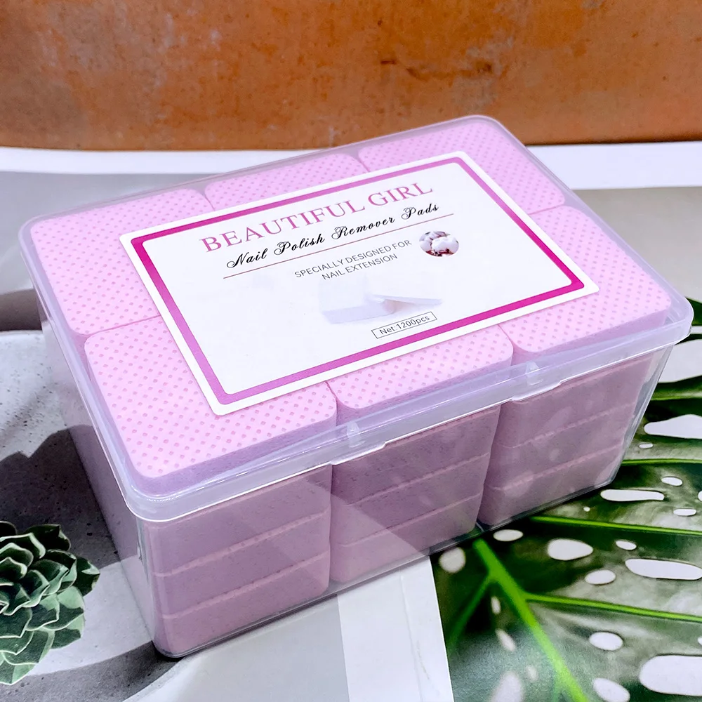 1200pcs Wipes Paper Eyelash Glue Remover Wipe Glue Bottle Prevent Clogging Glue Cleaner Pads Lash Extension Nail Cleaning Pads