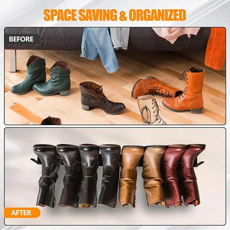 Wader Hanger Wall Mounted Shoe Rack For Boots Metal Boot Organizer Sturdy Boot Stand For Rain Boots Walking Boots