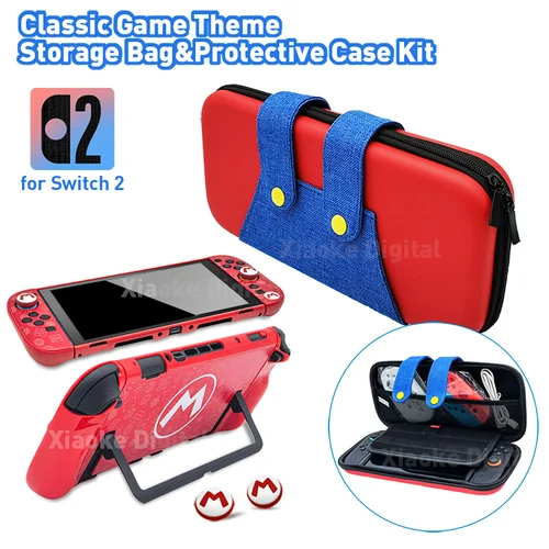 Imagen 1 del producto Estuche de Transporte Rígido Portátil Estilo M Clásico 2025 para NS Switch 2, Funda Protectora para Accesorios de Juego NS Switch 2