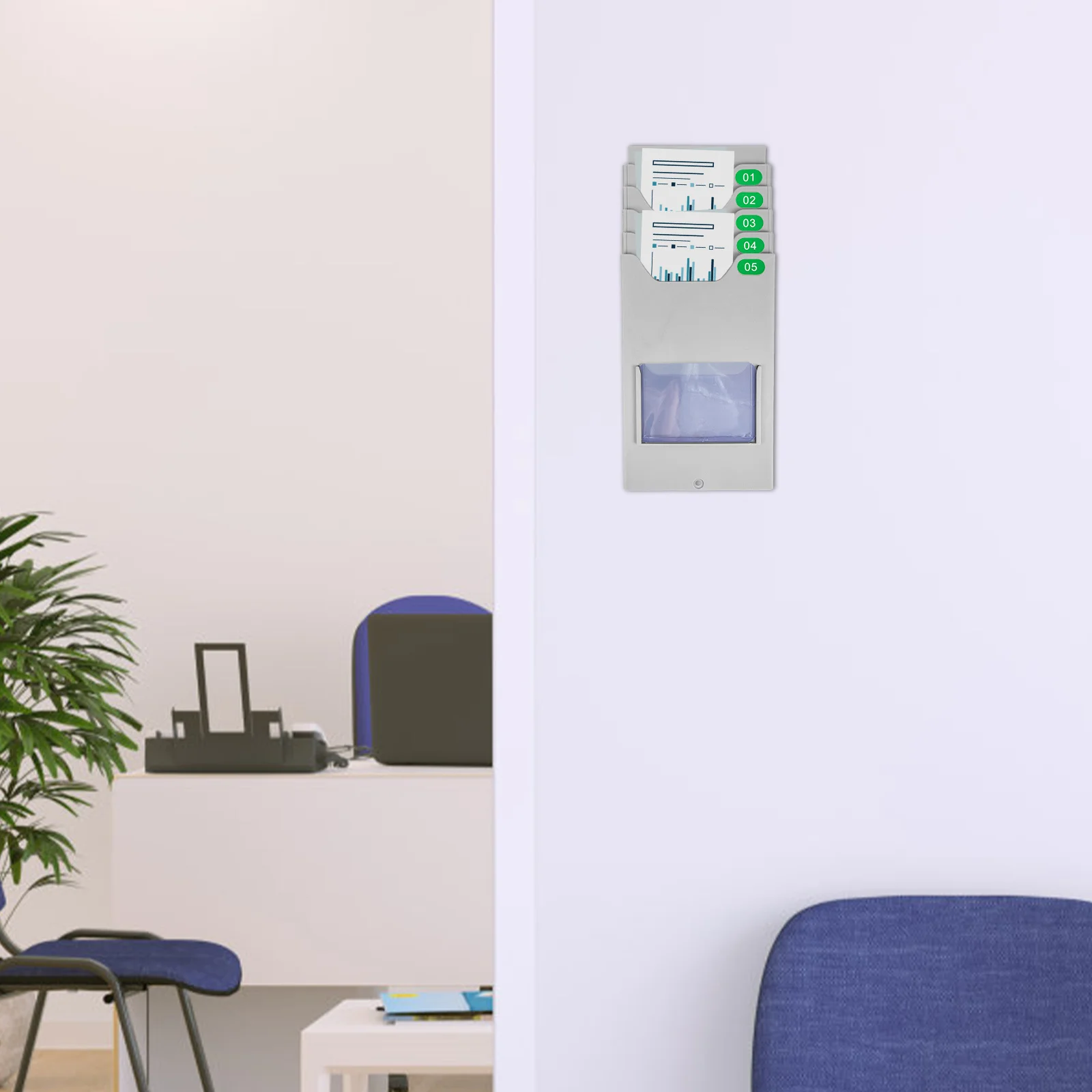 

Material Card Rack Shelf Holders Organize over Sized Timecard Plastic Staff Hanging File Label