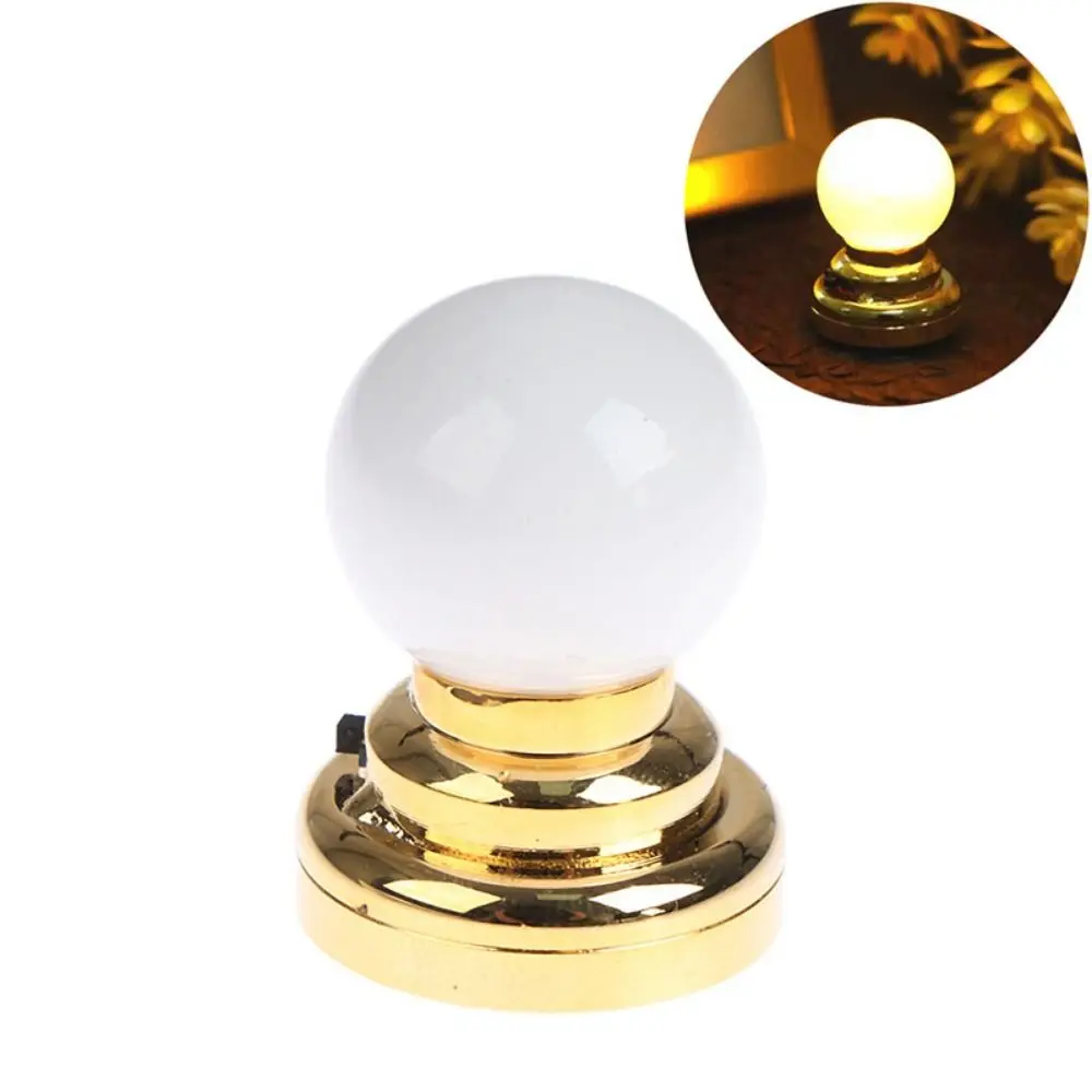 1:12 Dollhouse Colored Glass Lamp Mini 10 Styles Ceiling Lamp Chandelier DIY Miniature LED Golden Light Doll House Accessories