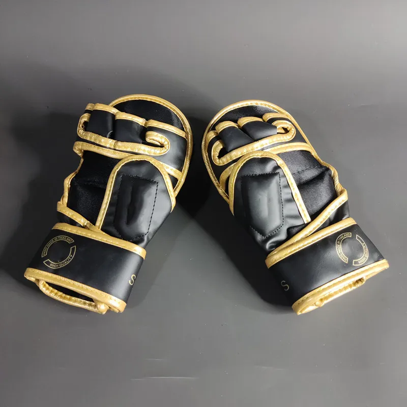 Luvas De Boxe De Combate De Meio Dedo MMA Profissional, Luvas De Treinamento Sanda Espessadas, Acessórios De Treinamento Muay Thai