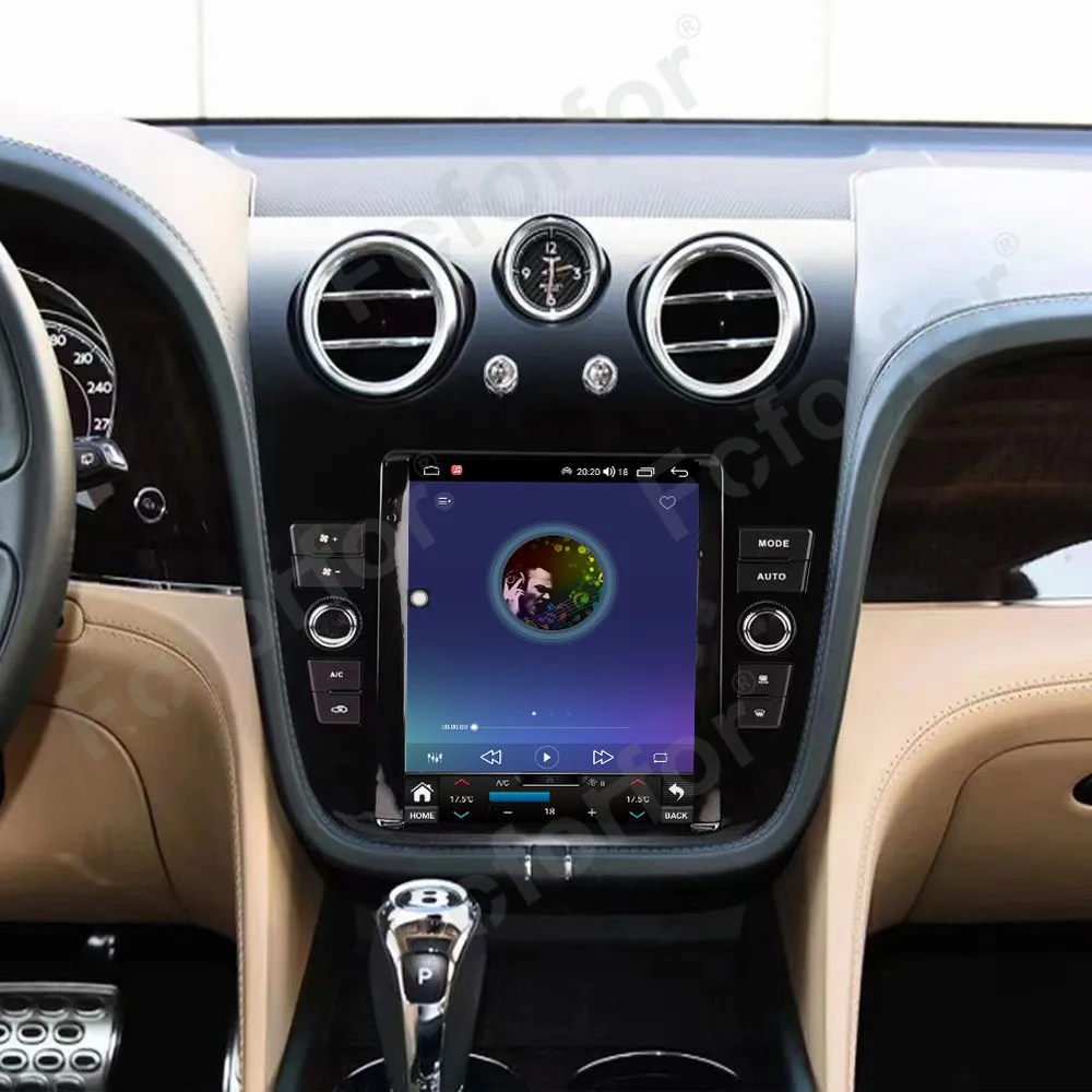 10.4 Inch Android 14.0 Upgrade For Bentley Bentayga 2016-2019 QLED Screen Car Radio Multimedia Player CarPlay GPS Navi Heat Unit