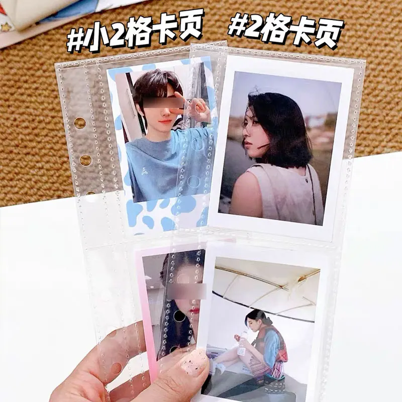 10pcs A6 Transparent File Holder Notebook 6 Hole Loose Leaf Pouch DIY Document Bag Binder Photo Storage Folder Accessories ﻿