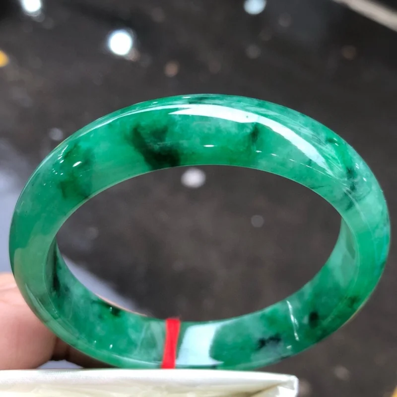 

Certified Natural AA high Ice Green Myanmar Jade jadeite bracelets bangle 59MM