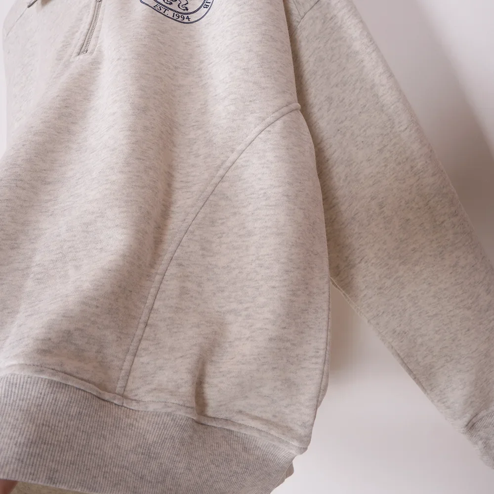 LISM 2025 Club Letter Graphic Print Sweatshirt Women Turn-Down Collar Long Sleeve Sporty Female Pullover Vintage Casual Lady Top