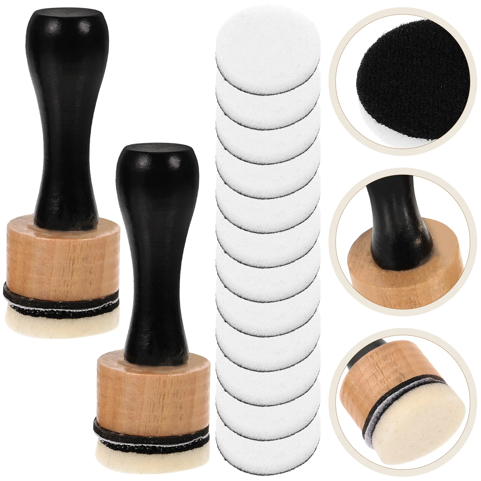 Mini The Brush Round Replacement Foam Pad Aid Ink Wooden Sponge Sketch Pads Blending Tools