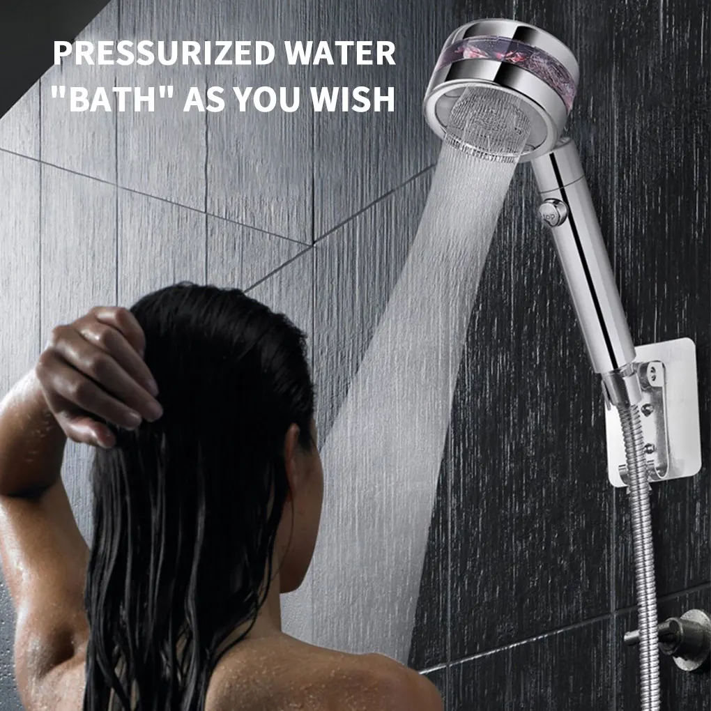 Pressurized Shower Head High Pressure Detachable 360° Rotating Jetting Showerhead Filter For Water Bathroom Bath Shower Nozzle