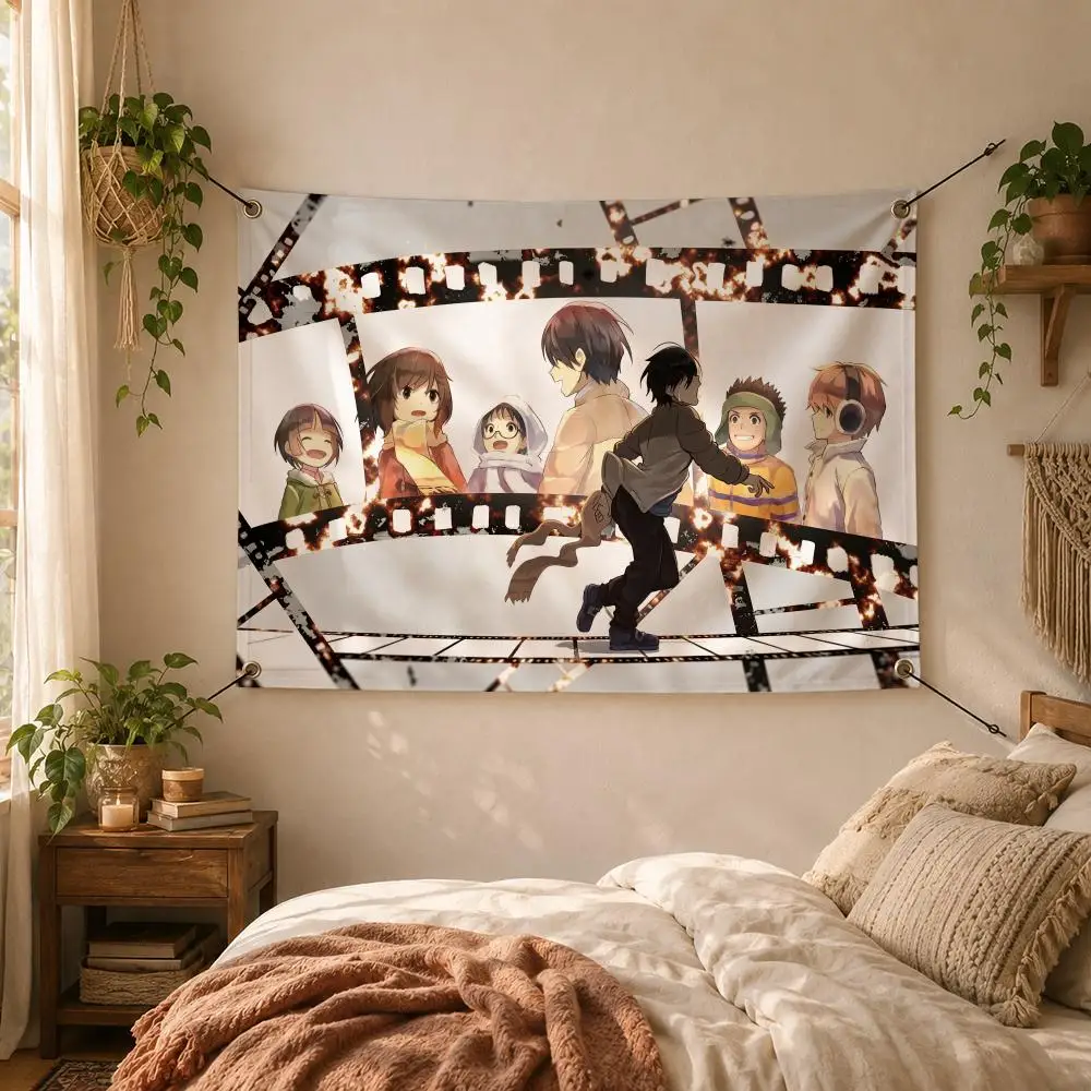 Anime Mystery Drama Thriller ERASED Flags Decorative Flag Banner for Outdoor Garden Yard Camping Party Home Wall Hanging Decor