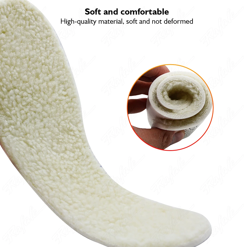 Winter Warm Fleece Insoles Imitation Wool Insole Cashmere Shoes Pads For Boots Cushions Child Comfortable Insoles For Kids