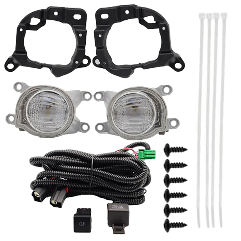 

For Toyota Venza 2021 2022 2023 2024 8121012240 8122012240 16pcs LED Bumper Fog Light W/ Switch Pair With Switch