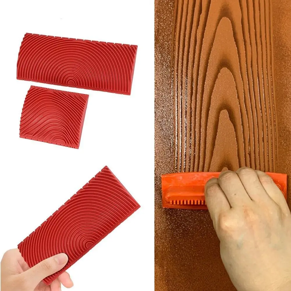 Art Embossing Imitation Wood Graining Brushing Painting Tools Wall Painting Home Decoration Roller Brush Wood Graining Tool