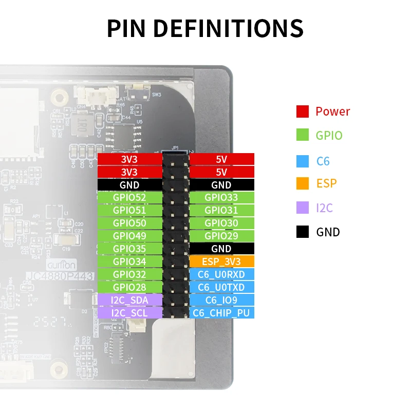 ESP32-P4 4.3 بوصة 480*800 IPS HMI وحدة LCD شاشة عرض لوحة اللمس JC4880P443 كاميرا واي فاي بلوتوث لاردوينو LVGL