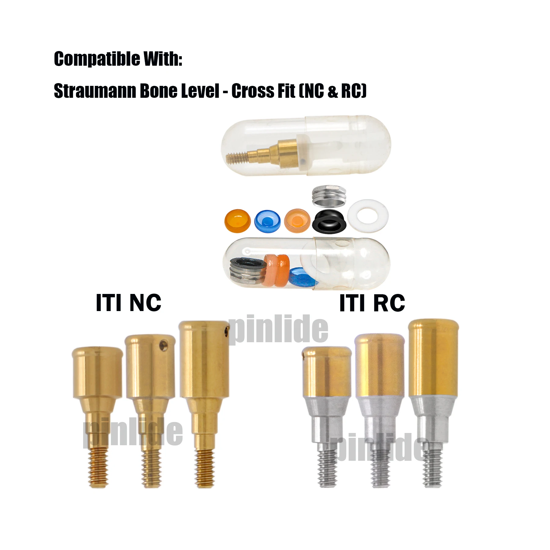 

Dental Implant Attachment Abutment Male Cap 3/4/5MM for Straumann ITI NC/RC Abutments