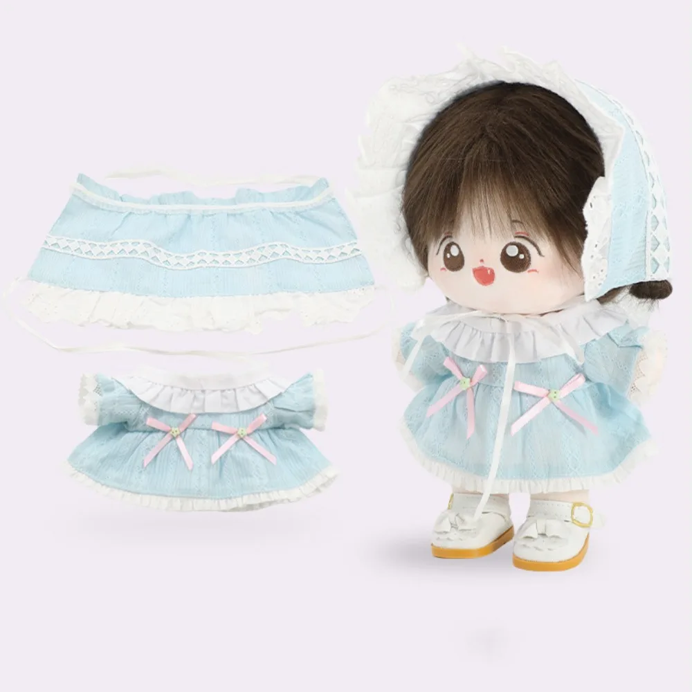 Stuffed Clothes Bow Skirt 20cm Cotton Clothes Headscarf Lace Cotton 's Clothes Mini Outfit Clothes 20cm Cotton