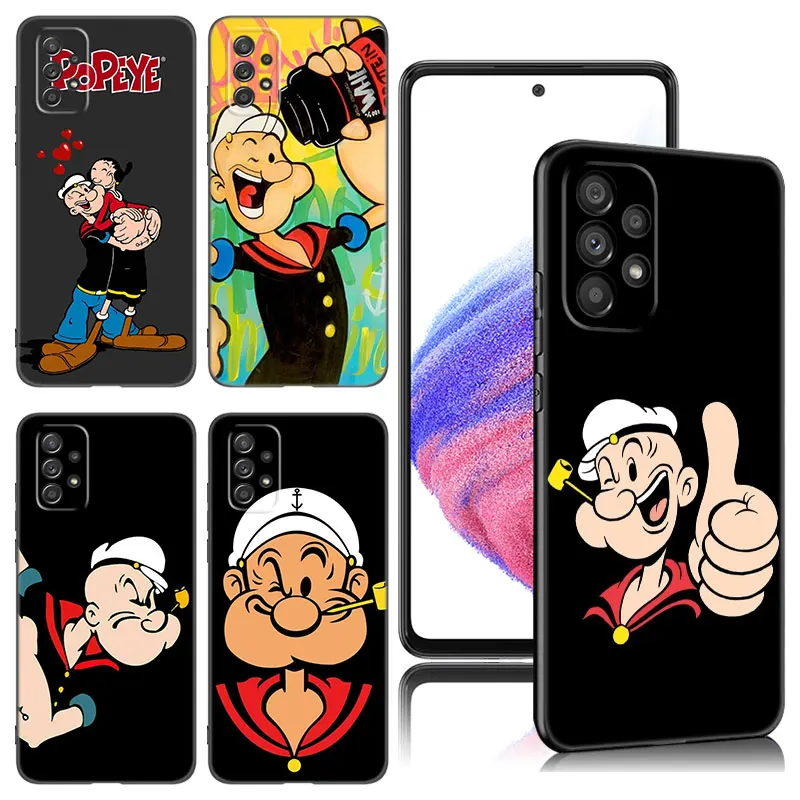 Disney Popeye The Sailor Phone Case For Samsung A13 A15 A22 A24 A32 4G A33 A34 A35 A52S A53 A54 A55 A73 5G A12 A14 A23 A51 A72