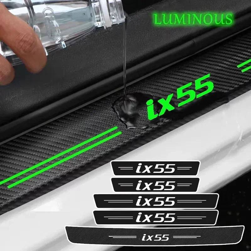 

Luminous Car Door Sill Decals for Hyundai ix55 Badge 2025 Protector Plate Rear Trunk Threshold Stickers Scuff Film Accessories