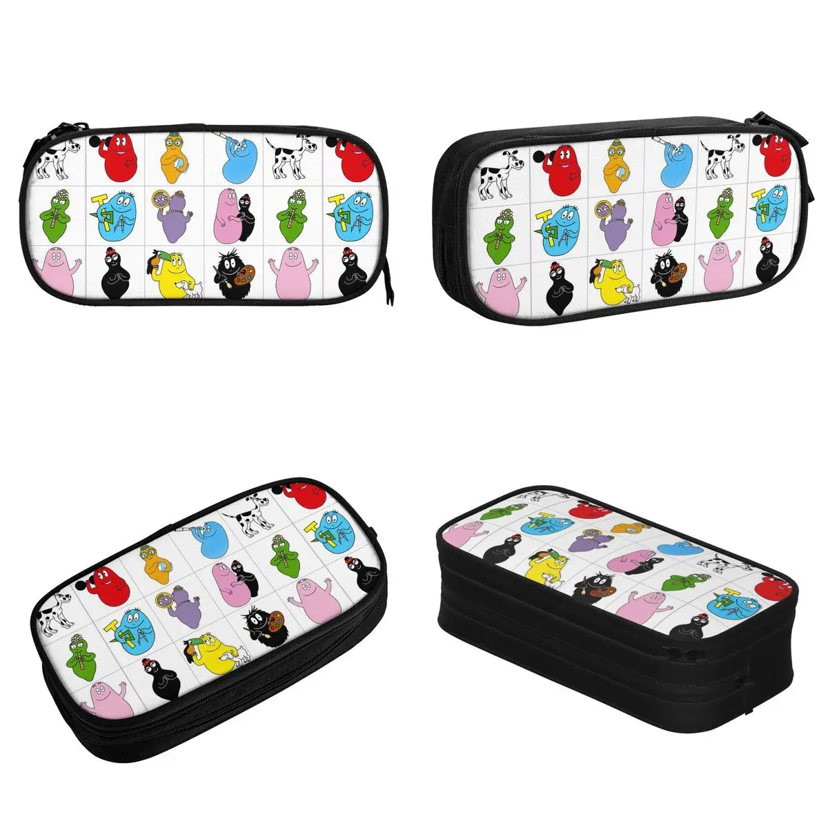 Imagem -02 - Les Barbapapa Collage Pencil Case Pai Criança Animação Pen Bolsa para Crianças Grande Capacidade Material Escolar Presentes