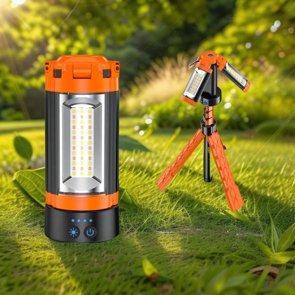 Outdoor Camping Emergency Flashlight New Multifunctional Torch With Bracket High‑Lumen Flood Light for Campsite Daily Work Use