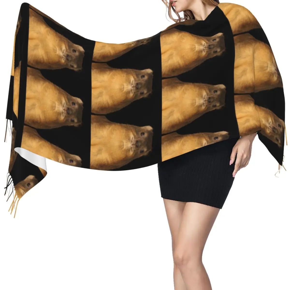 

Rock Hyrax Photo Rosenie Вампир Картофельный шарф Шарфы с кисточками Женские мягкие теплые шали и накидки Длинная осенне-зимняя шаль