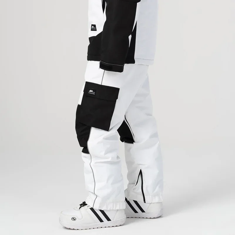 Color matching feet ski pants windproof waterproof padded warm breathable single and double ski pants.