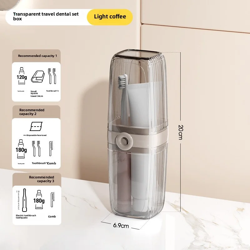 Leak-Proof Toothbrush Travel Case, Portable Bathroom Organizer for Electric Toothbrushes, Perfect for Home & Trip