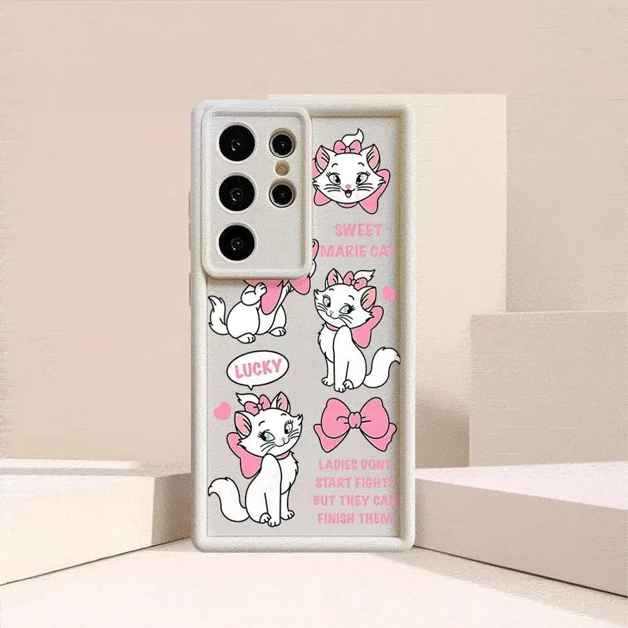 

Чехол для телефона Disney Marie Cat для Samsung Galaxy S24 Ultra S23 FE S22 S23 S20 Plus S21 S20 FE Note 20, мягкий чехол