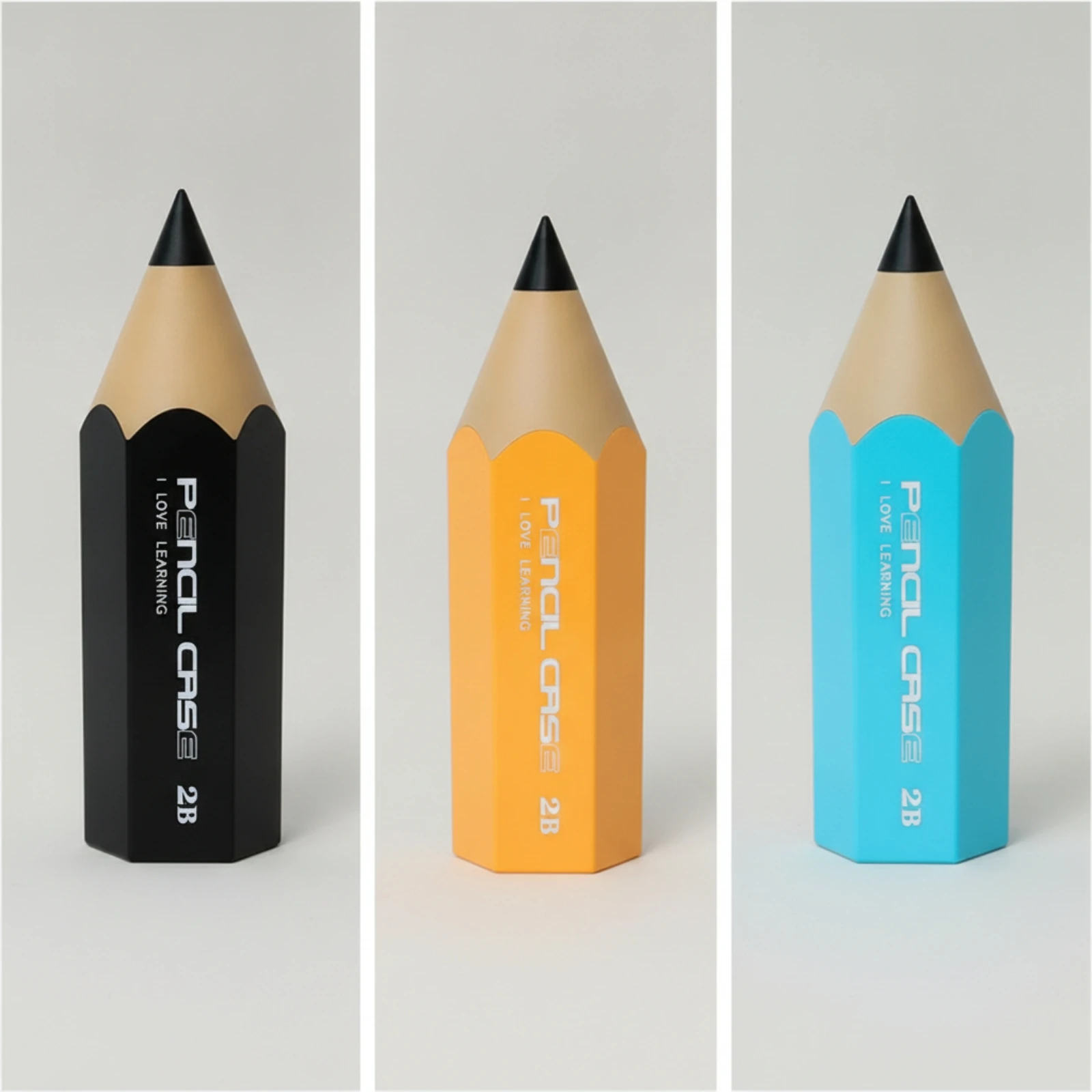 Pencil-Shaped Pen Holder Hexagonal Pencil Holder with Lid Pen Cup with Detachable Lid Scalloped Desk Organizer Cute for Students