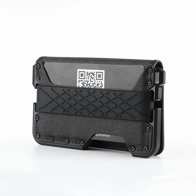 Spot Aluminum Alloy Flip Leather Wallet RFID Anti-theft Brush Shielding Wallet Large Capacity Men's Metal RFID Credit Card