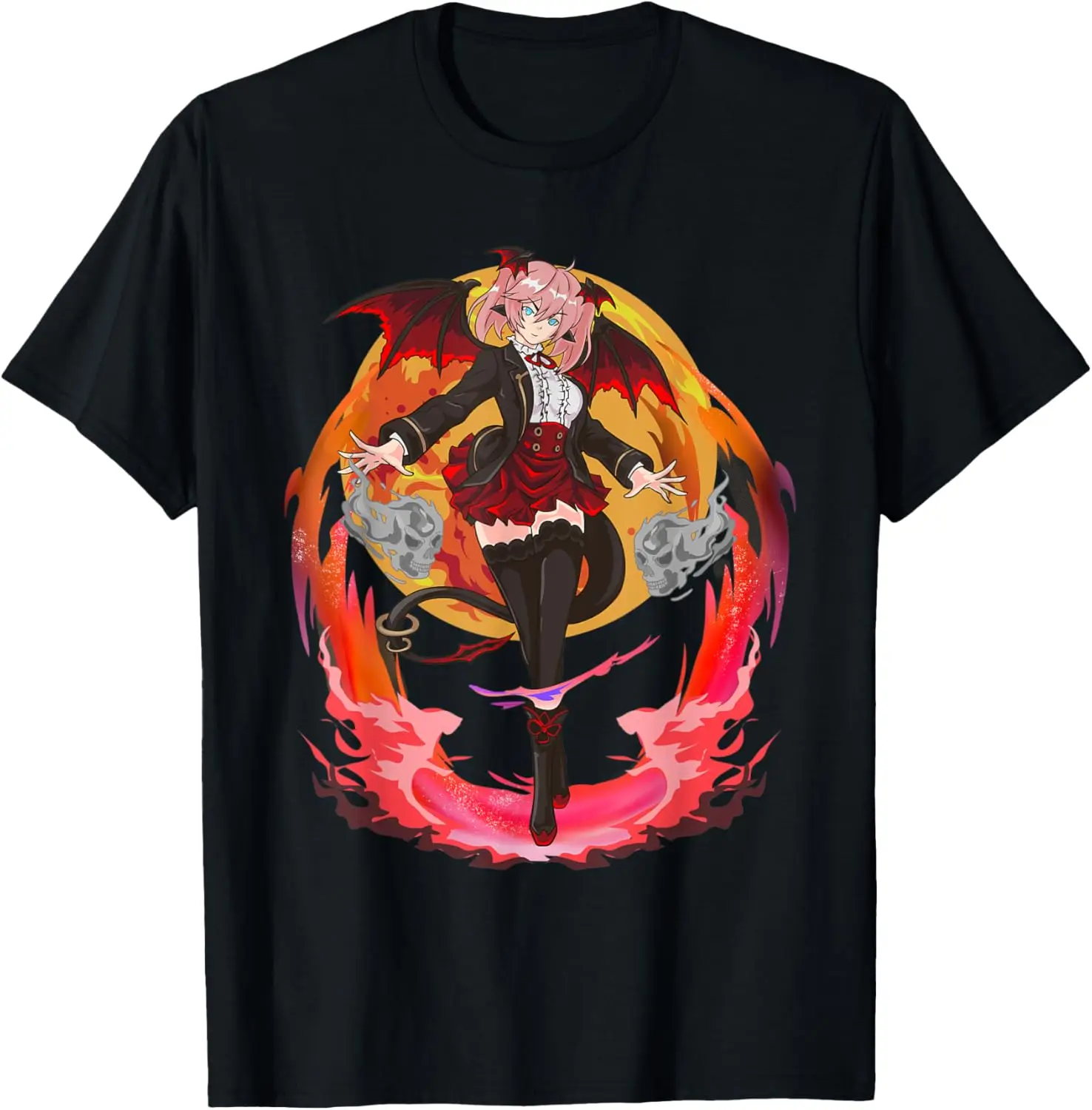 Sexy Anime Devil School Girl Halloween Japanese Otaku Erotic T-Shirt