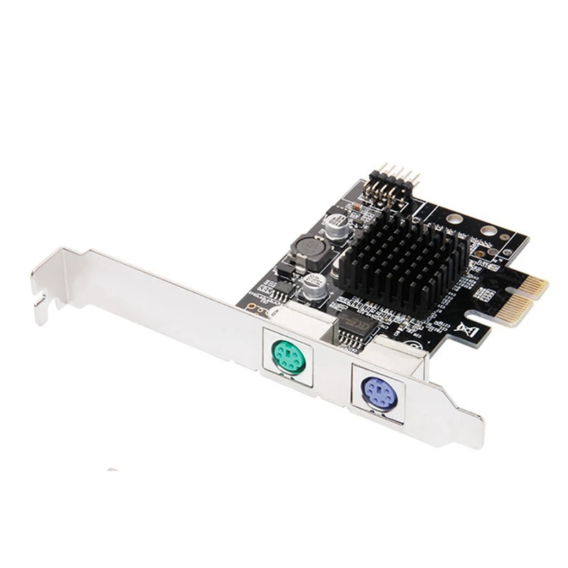 Tarjeta adaptadora NEW-PCI-E a PS/2, tarjeta adaptadora PCIE a PS2, tarjeta adaptadora de teclado y ratón PS/2