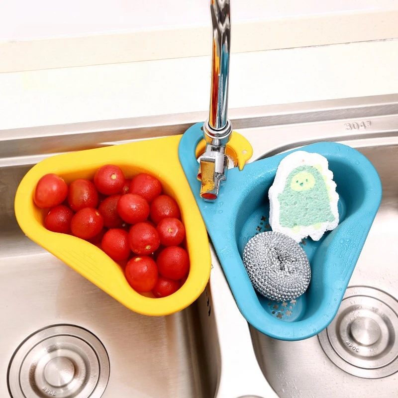 

Vegetables Drain Basket Faucet Filter Basket Useful PP Material Sink Strainer Fruits Kitchen Tools Drainer For Kitchen Sinks