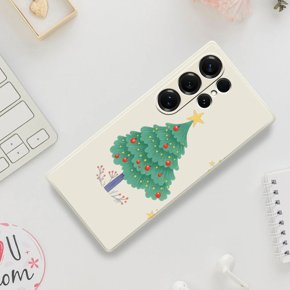 

Christmas Tree Pattern Phone Case For Samsung Galaxy S25 S24 S23 S22 S21 S20 Ultra Plus S10Plus S24FE S23FE S22FE S21FE Cover