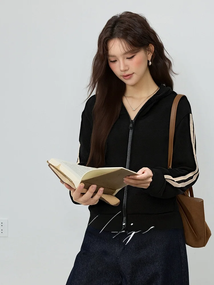 

plus Size Hoodie Jacket Casual Versatile Slimming Top for Women Winter 2025 New Arrival Comfortable Cotton Commute Style