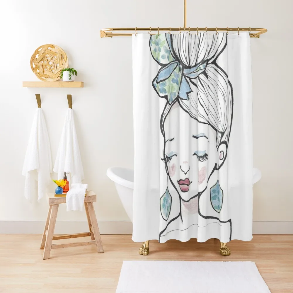 

fancy gal Shower Curtain Washable Waterproof Fabric Shower Cover Anime Bathroom Curtain