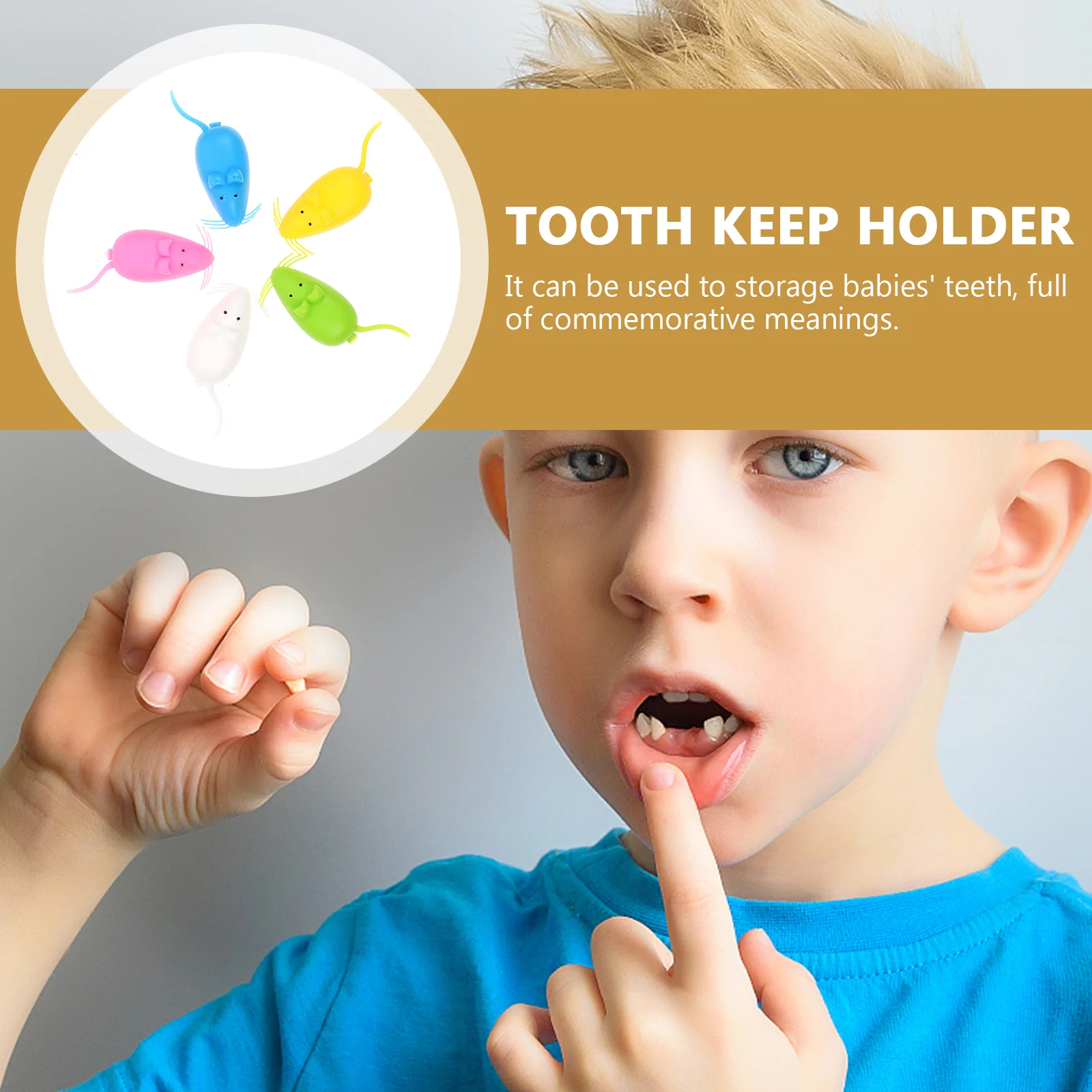 กล่องเก็บฟัน 100 ชิ้นที่ใส่ฟันของที่ระลึกสำหรับฟันร่วงเมมโมรี่เคสเรียบทนทาน