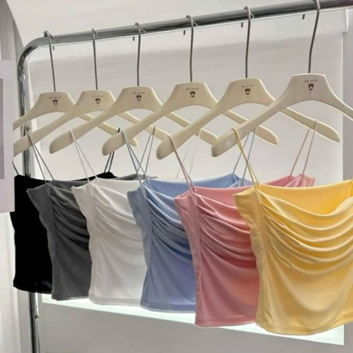 Korean Style Sexy Strapless Vest Integrated Pad Women's Base Layer Camisole Short Length Folded Back Inner Wear Summer Hot