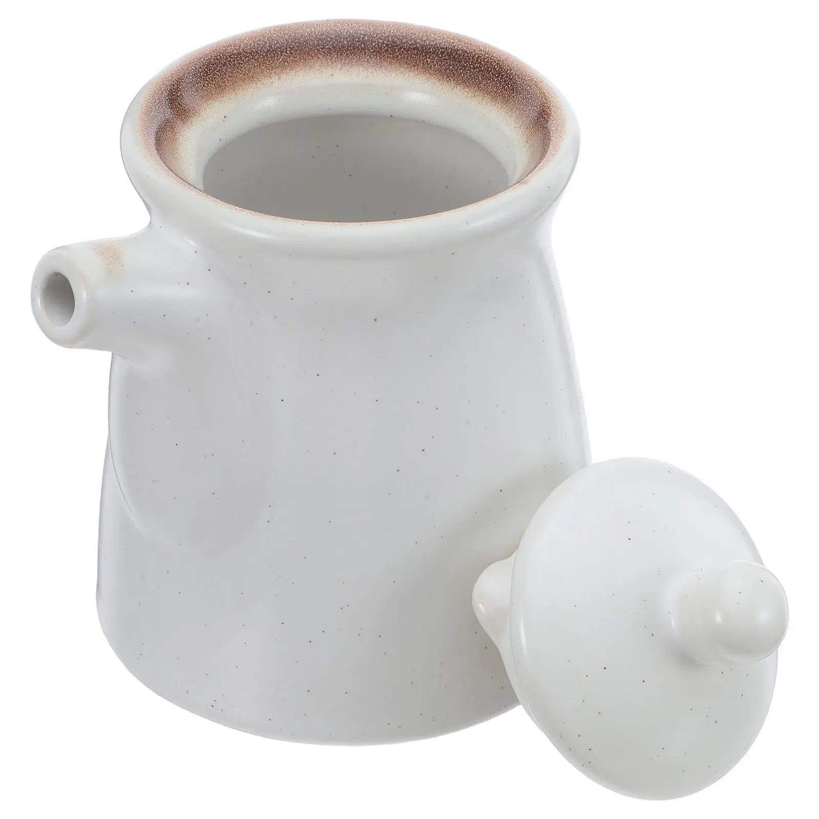 Japanese Ceramic Sauce Bottle Soy Sauce Dispenser Vinegar Cruet Jar 180Ml Spillproof for Sushi Sashimi Asian Dishes