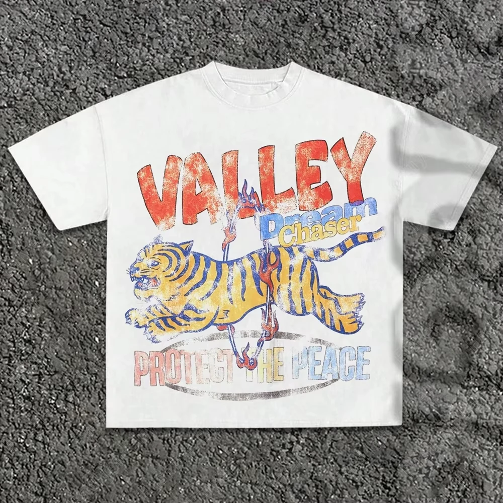 Summer Fashion Women's New Vale Forever Graphic Double-sided Printing Personality Men's Sports Breathable Short-sleeved Top