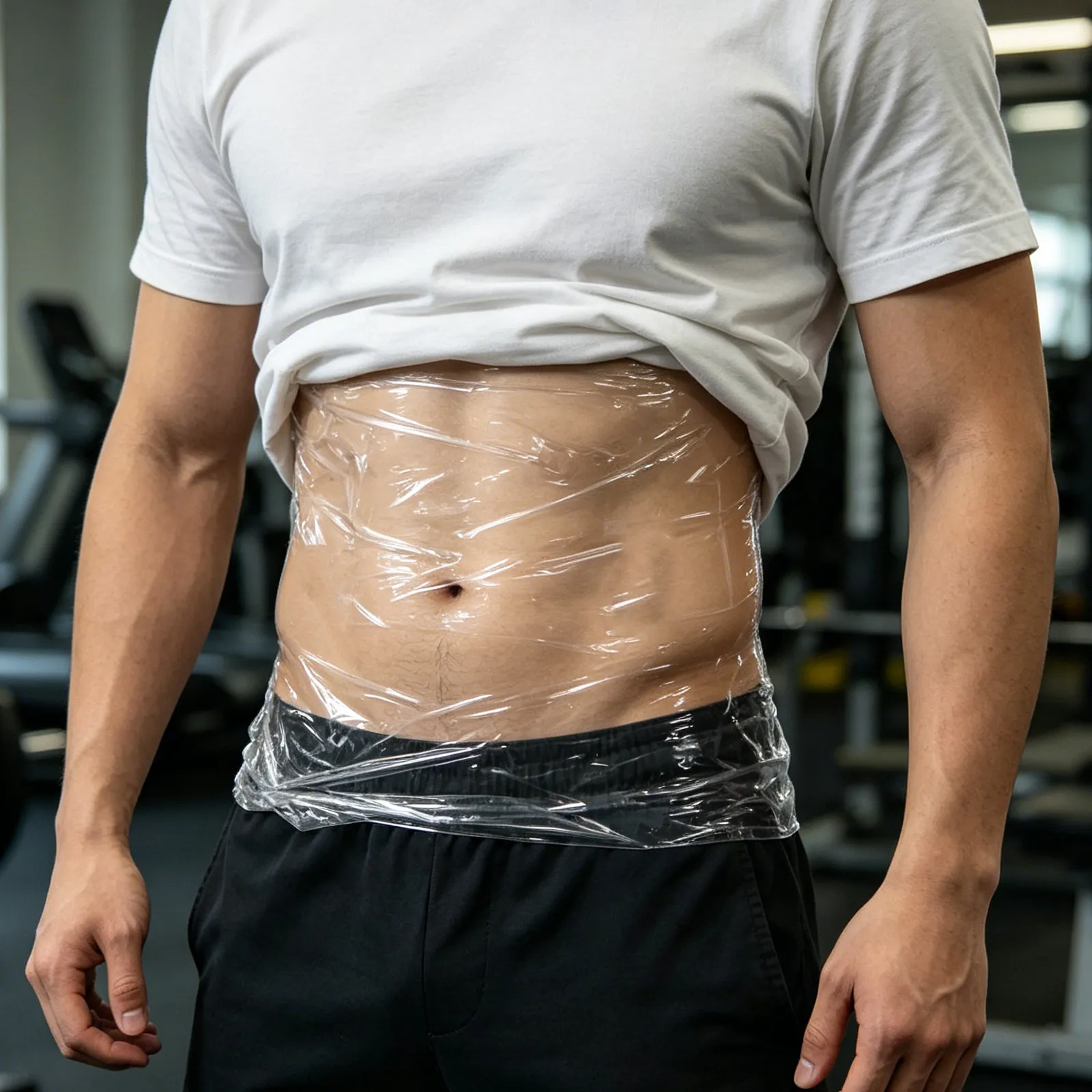 1 Roll Thick High-Density Plastic Body Wrapping Film for Stomach Waist Slimming Sweat Inducing Weight Loss Body Shaping Cling