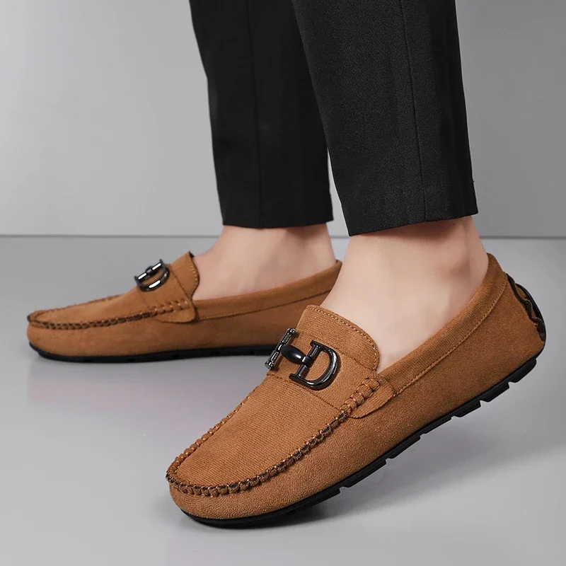 British Style Casual Shoes For Men Moccasins Classic Comfortable Men's Loafers Breathable Flat Slip-on Shoes Man Driving Shoes