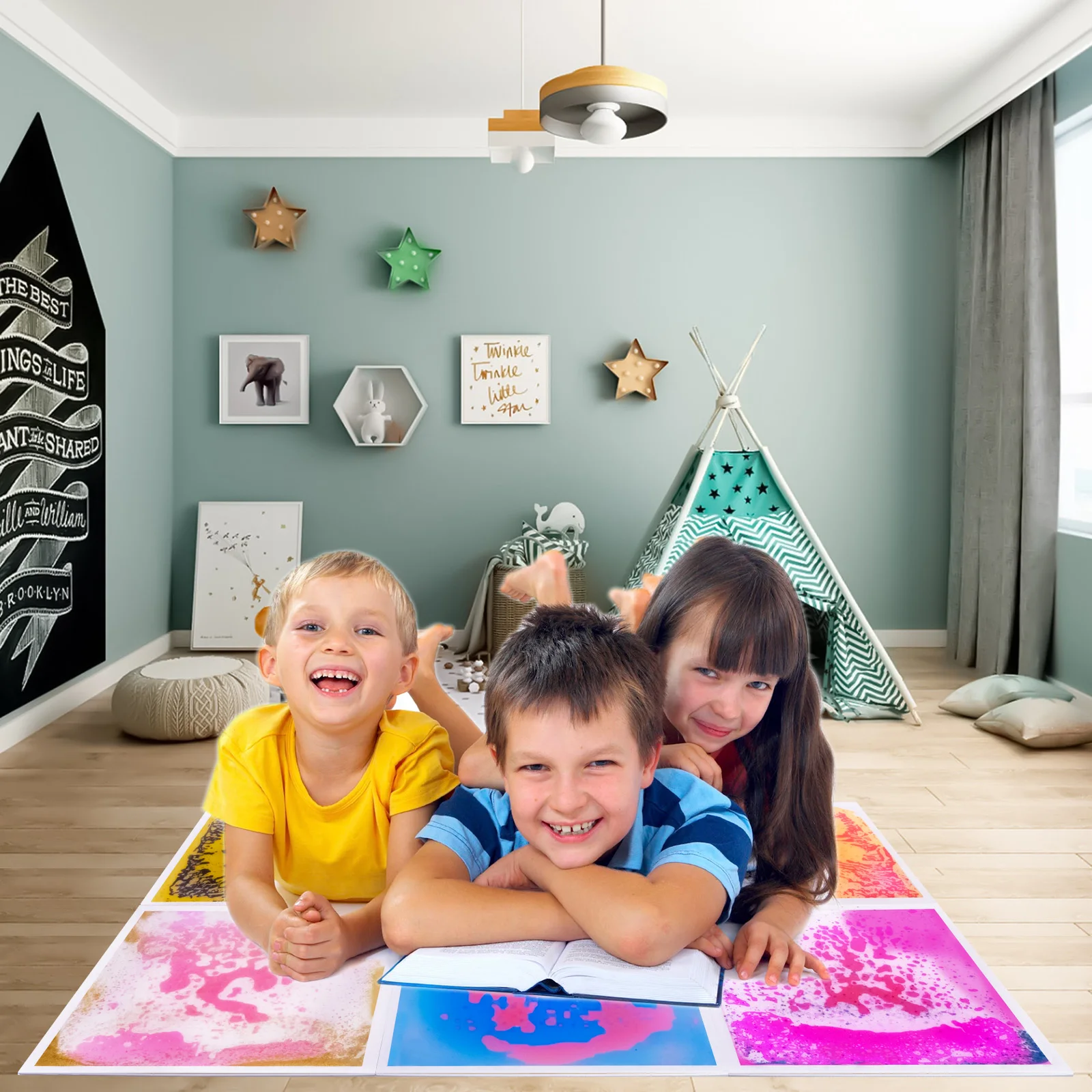 

Sensory Feet Tiles Compatible Mat - the Perfect Partner for Sensory Toys Enhances Playtime Experience